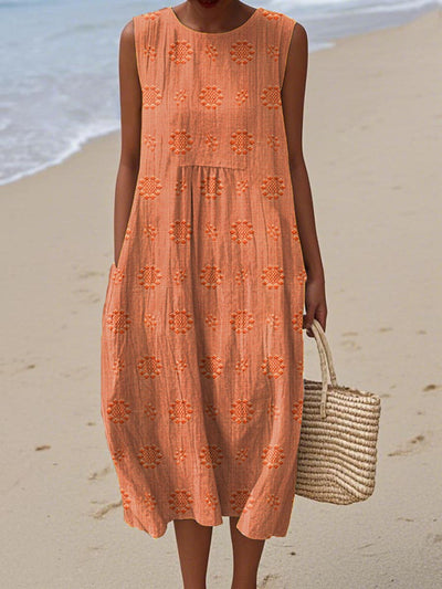 Lauren |Sleeveless Midi Dress Airy Freedom, Casual Charm