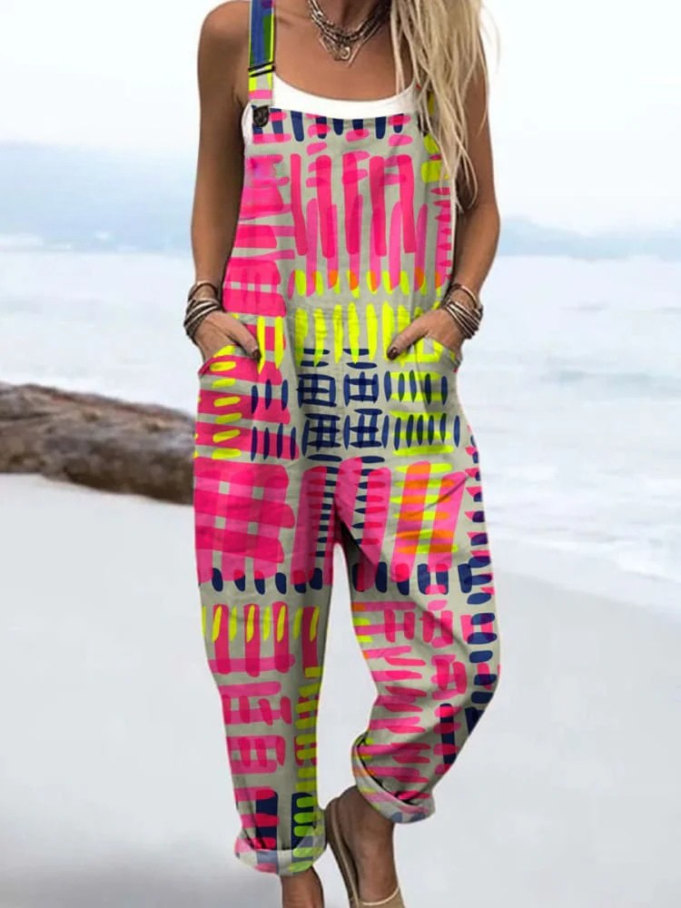 Solange | Neon Pattern Jumpsuit
