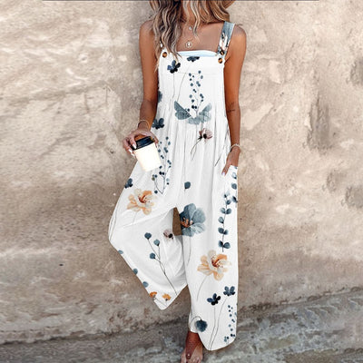 Apolline | Ivory Floral Overalls