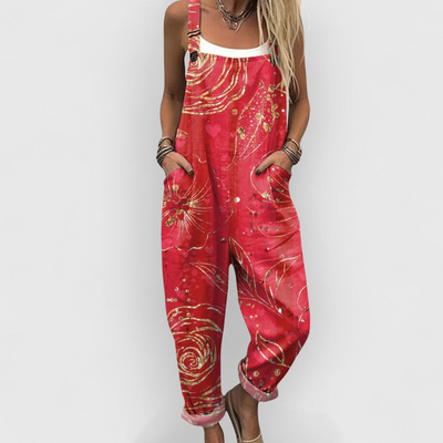 Mireille | Gold Swirling Overalls