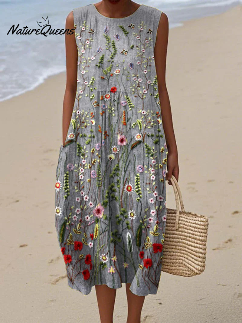 Capucine | Embroidered Rustic Dress