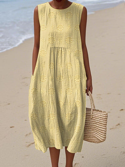 Lauren |Sleeveless Midi Dress Airy Freedom, Casual Charm