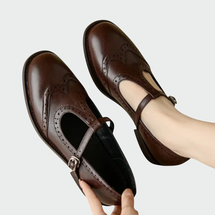 Olivia – Elegant Leather Mary Jane Shoes