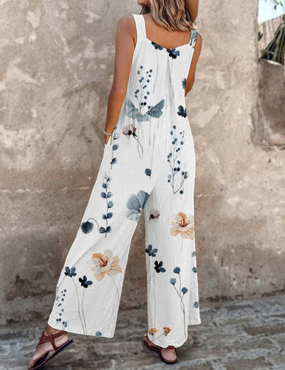 Apolline | Ivory Floral Overalls