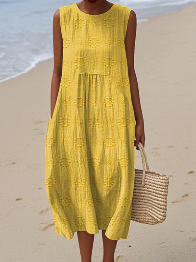 Lauren |Sleeveless Midi Dress Airy Freedom, Casual Charm