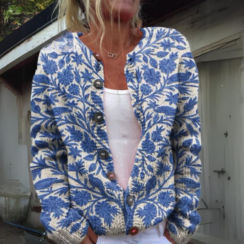 Leilani™ - Warm and Beautiful Cardigan with Floral Print