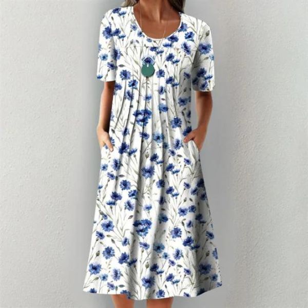 Elea | Flared Floral Dress