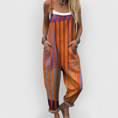 Beryl | Contrasting striped overalls