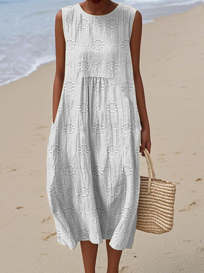 Lauren |Sleeveless Midi Dress Airy Freedom, Casual Charm
