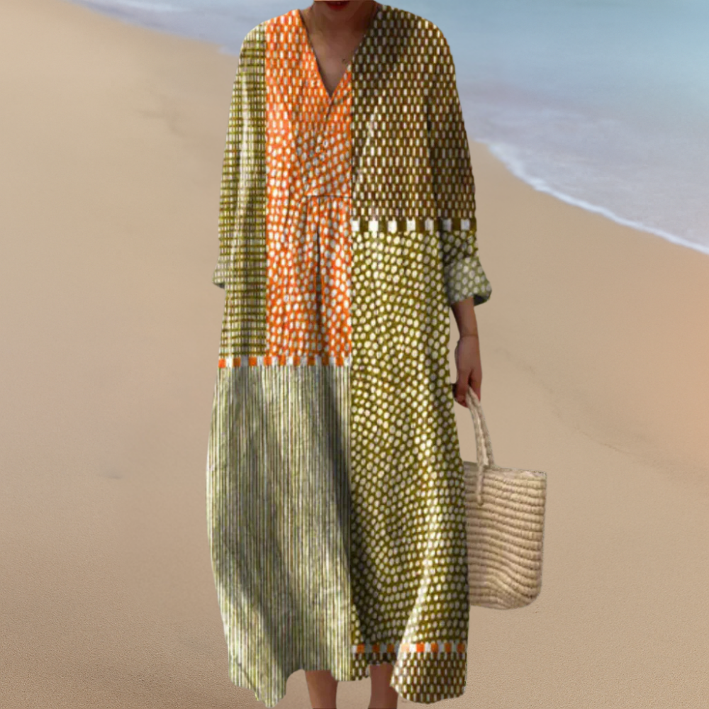 Eve | Boho Maxi Dress Bold Patterns, Uncomplicated Comfort