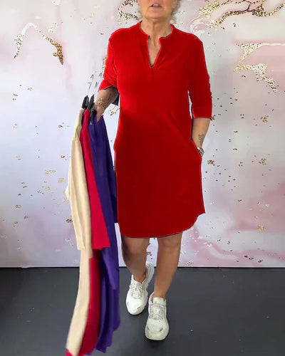 Zarella® | Effortless V-Neck Shift Dress