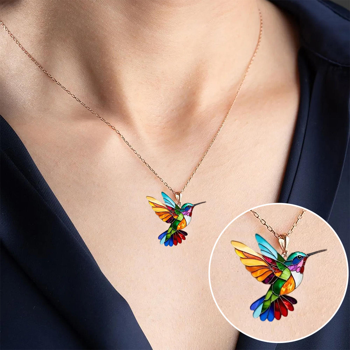 Lena™ | Elegant Hummingbird Necklace