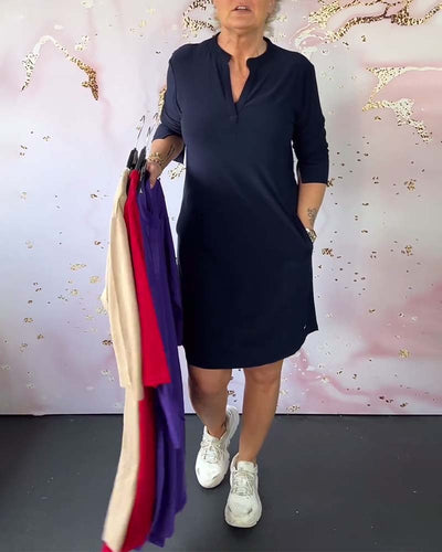 Zarella® | Effortless V-Neck Shift Dress