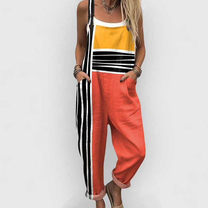 Gaëlle | Contrasted Block Overalls