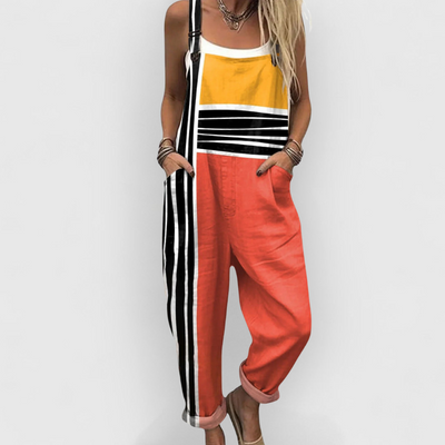 Gaëlle | Contrasted Block Overalls