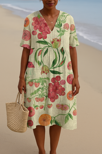Celeste | Vintage Botanical Dress