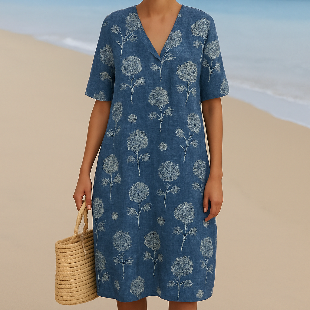 Annabelle | Indigo Blue Floral Dress