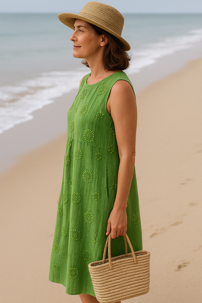 Lauren |Sleeveless Midi Dress Airy Freedom, Casual Charm