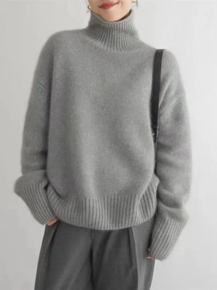 Isabella - Cashmere High Collar