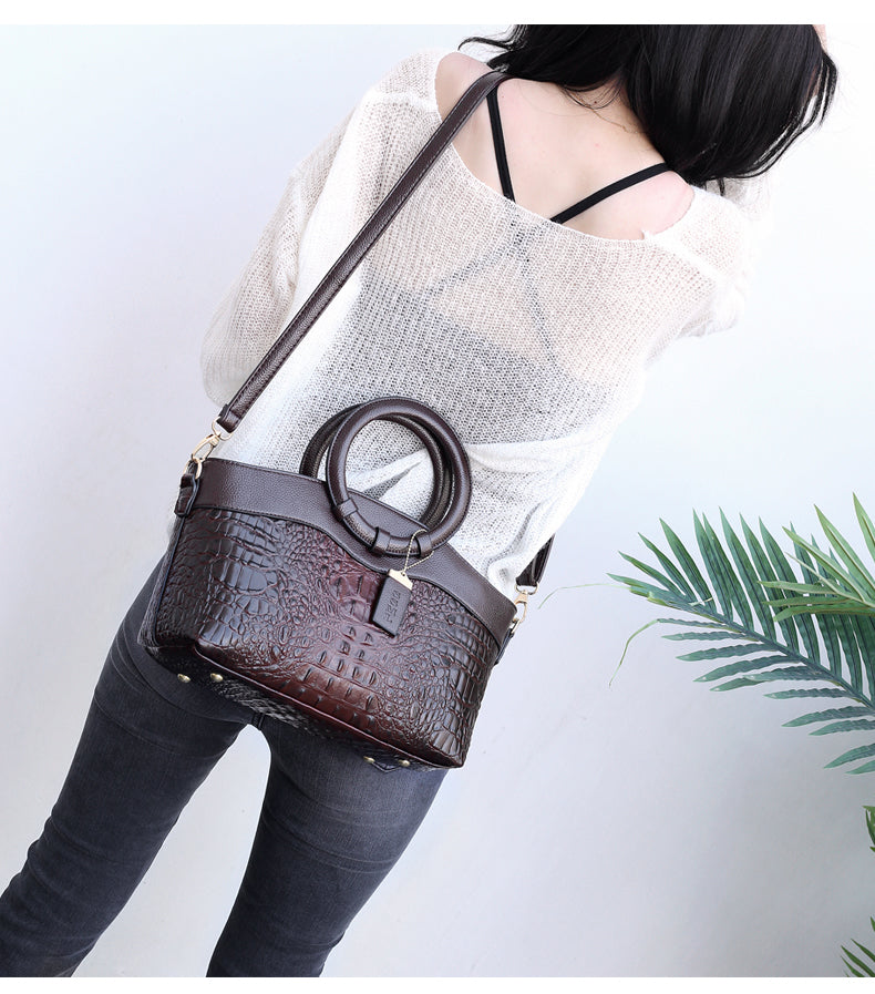 Alfrida | Elegant Handbag with Luxurious Crocopreg for Perfect Style
