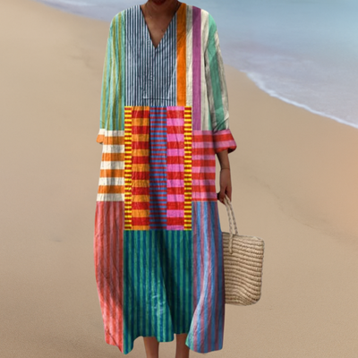 Eve | Boho Maxi Dress Bold Patterns, Uncomplicated Comfort