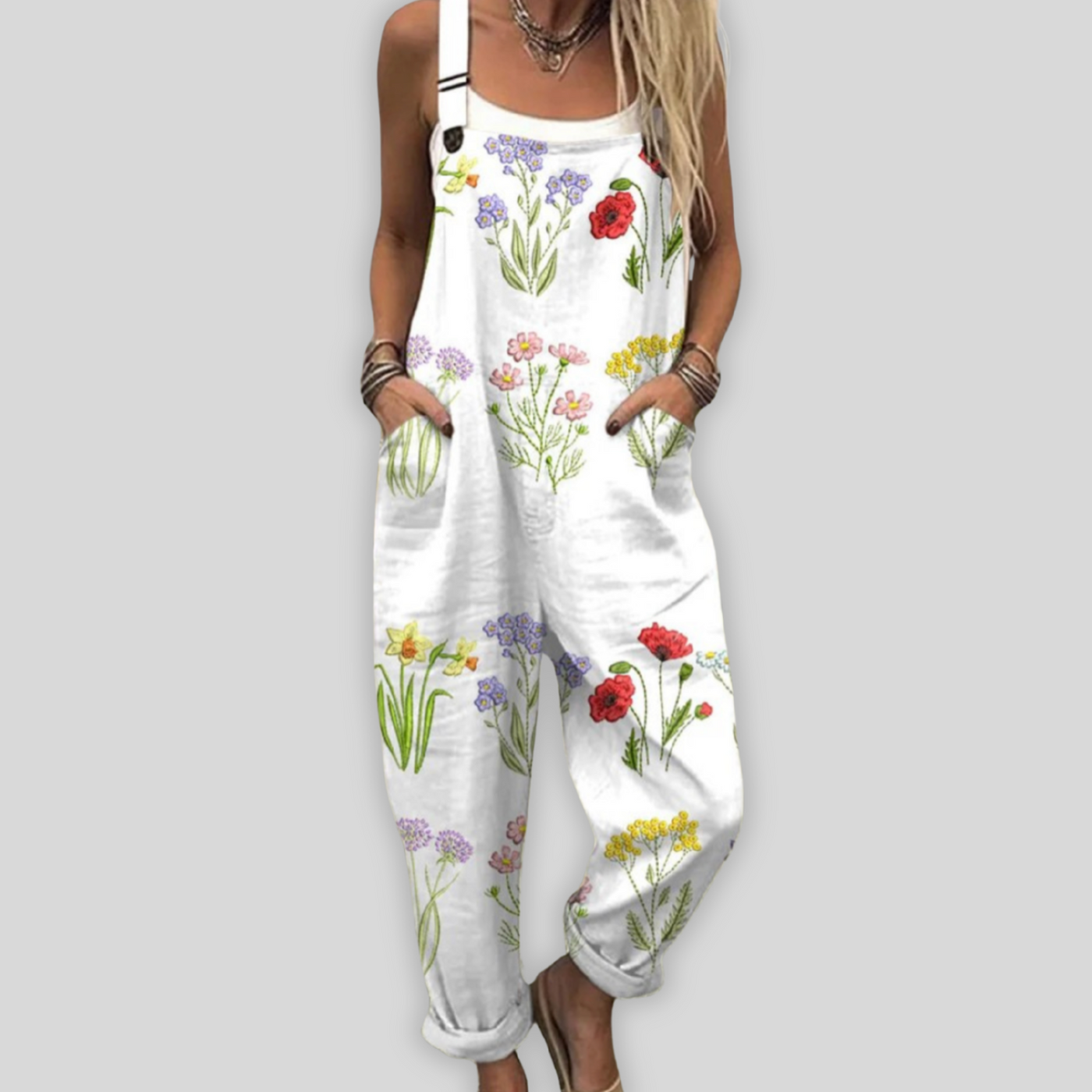 Floriane | Bright Floral Coveralls