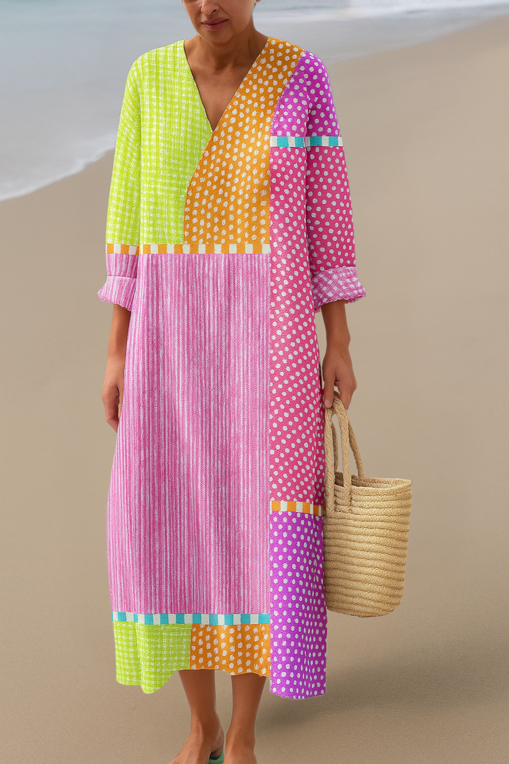 Colorful Patchwork Dress – Joyful Colors in Artistic Flow