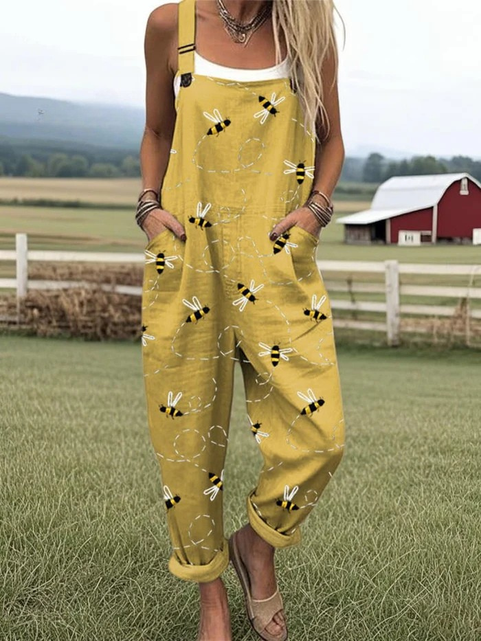 Zerva | Happy Bees Bib Overalls