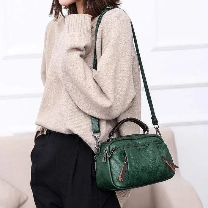 Nicola | Elegant and Versatile Small Bag in Warm Golden Cognac Color
