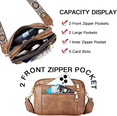 Olivia | Elegant and Versatile Crossbody Bag with Trendy Patterned Adjustable Strap