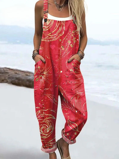 Mireille | Gold Swirling Overalls