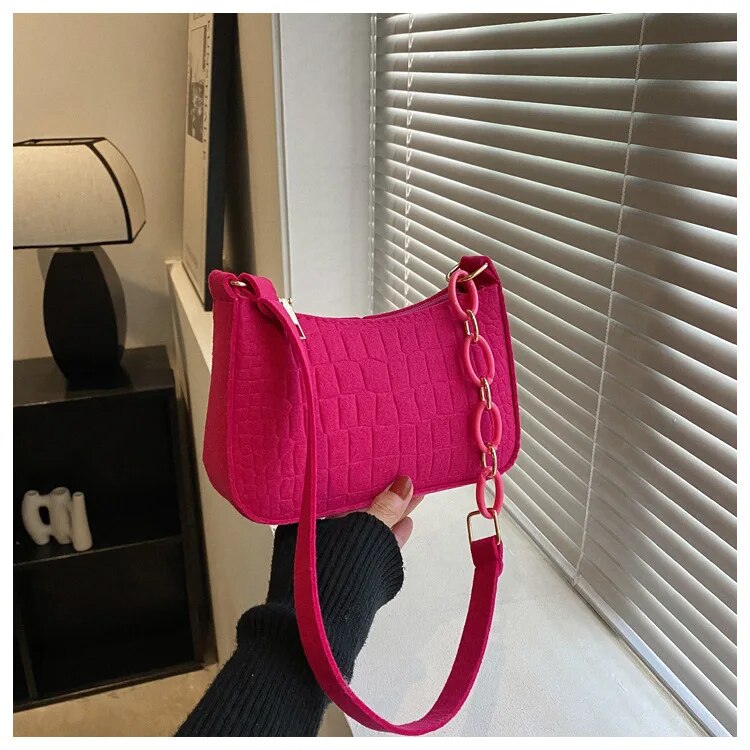 Magnella | Exclusive shoulder bag in crocodile textured design for an elegant look