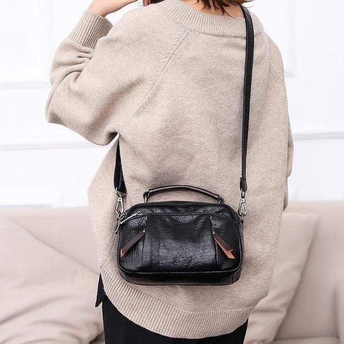 Nicola | Elegant and Versatile Small Bag in Warm Golden Cognac Color