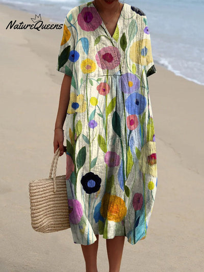 Kathleen | Watercolor Flower Dress