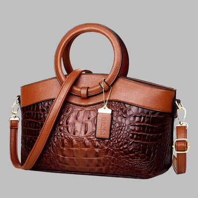Alfrida | Elegant Handbag with Luxurious Crocopreg for Perfect Style