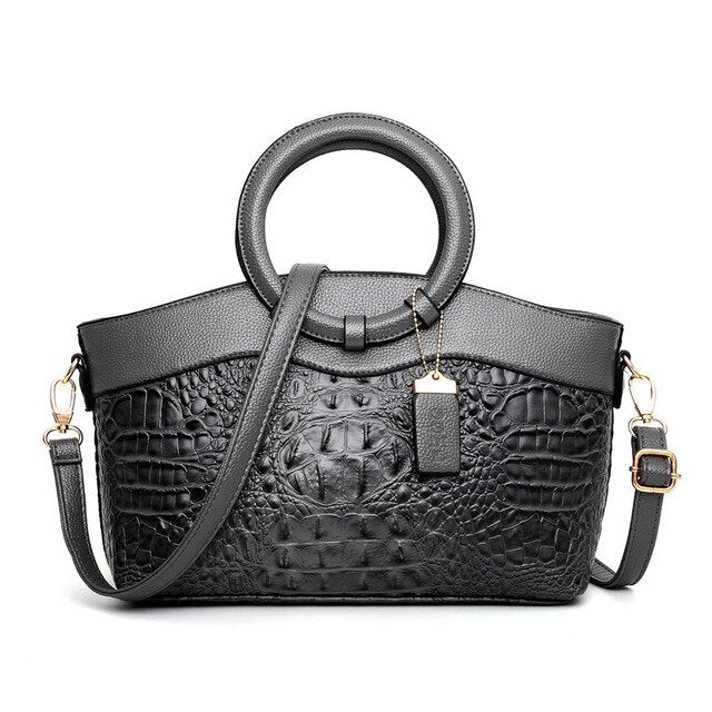 Alfrida | Elegant Handbag with Luxurious Crocopreg for Perfect Style