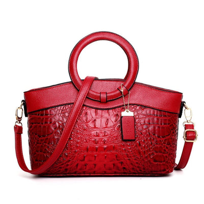 Alfrida | Elegant Handbag with Luxurious Crocopreg for Perfect Style