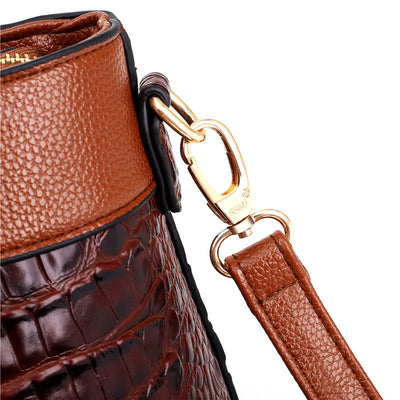 Alfrida | Elegant Handbag with Luxurious Crocopreg for Perfect Style