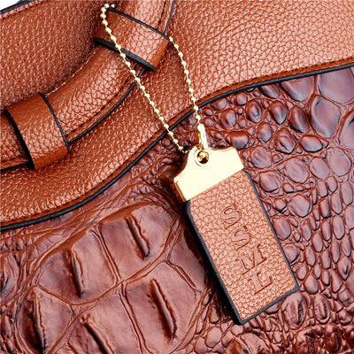 Alfrida | Elegant Handbag with Luxurious Crocopreg for Perfect Style