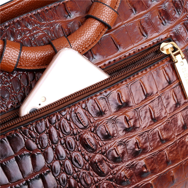 Alfrida | Elegant Handbag with Luxurious Crocopreg for Perfect Style
