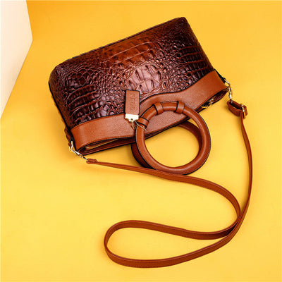 Alfrida | Elegant Handbag with Luxurious Crocopreg for Perfect Style